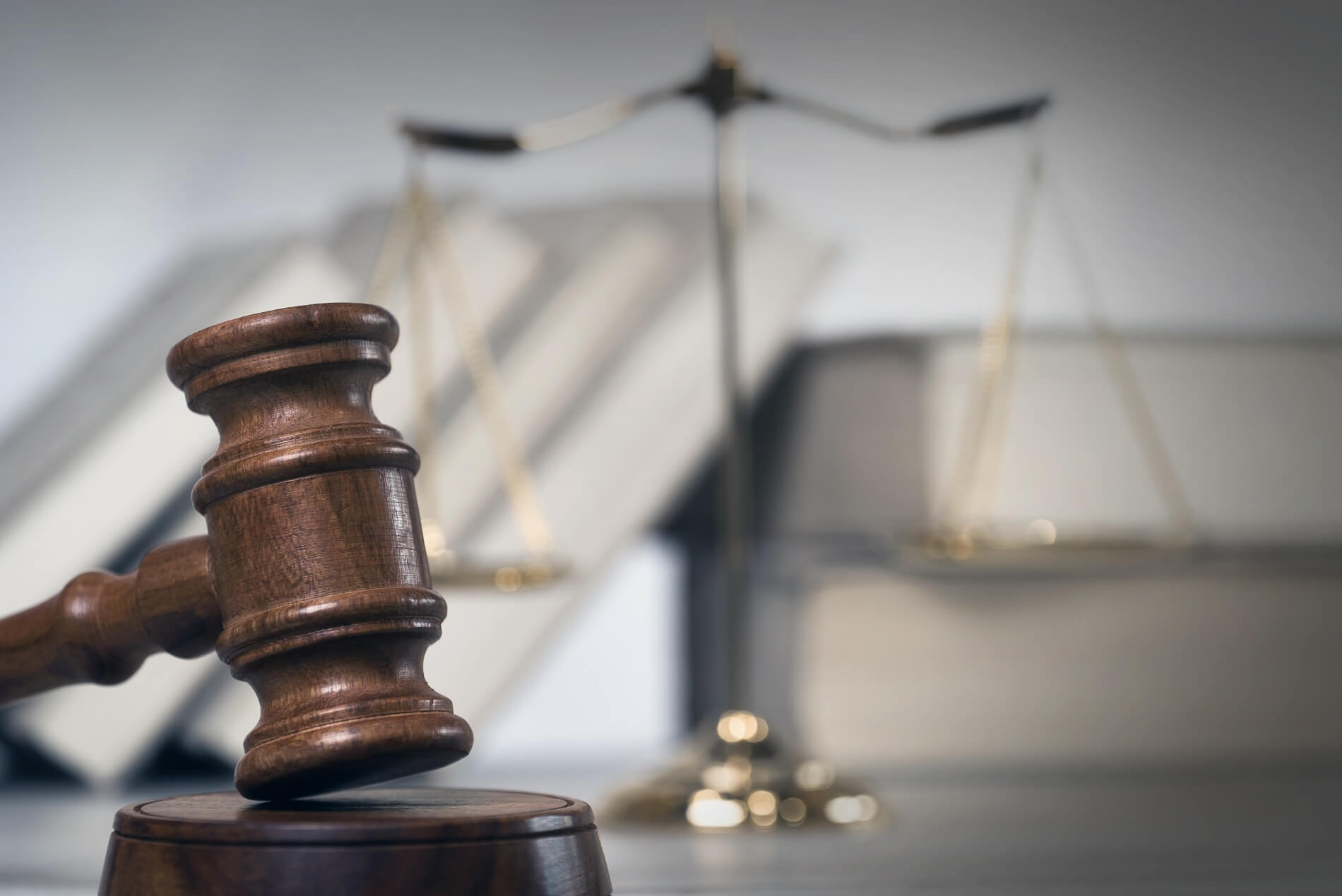 Legal Gavel Over The Table
